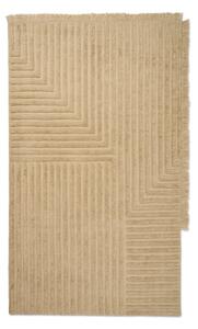 Ferm LIVING Crease wool carpet 160x250 cm Light Sand