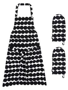 Marimekko Räsymatto kitchen textiles set White-black