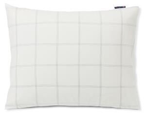 Lexington Checked pillowcase bomwool-lyocell 50x60 cm Off white-dark blue