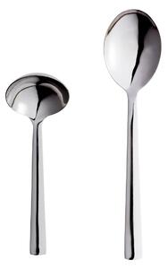 Aida Raw serving spoon and ladle Polished stainless steel