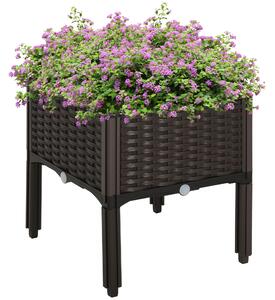 Outsunny Garden Raised Bed Elevated Patio Flower Plant Planter Box Vegetables Planting Container PP