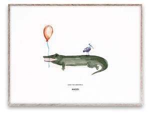 Paper Collective Coco the Crocodile poster 30x40 cm