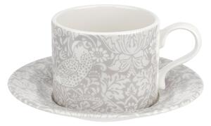 Spode Strawberry Thief teacup with saucer 28 cl Grey