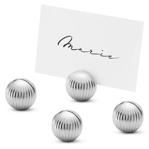 Georg Jensen Bernadotte holder for place cards 4-pack Chrome plated