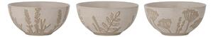 Bloomingville Primrose bowl Ø11.5 cm 3 pieces Natural