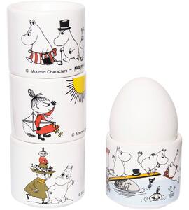 Pluto Design Moomin colour egg cup 4 pieces White with motif