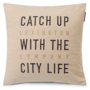 Lexington Herringbone Cotton Flanell pillowcase 50x50 cm Light beige