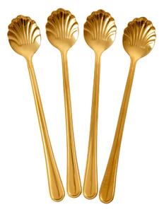 RICE Rice Seashell latte spoon 19 cm 4-pack Gold