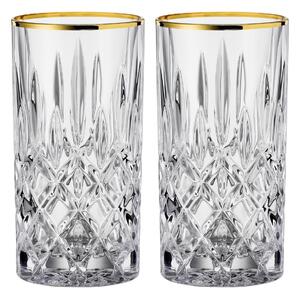 Nachtmann Noblesse Gold long drinking glass 37.5 cl 2-pack Clear