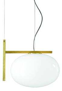 Oluce Alba 466 pendant lamp Opal, brass