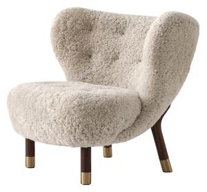 &Tradition Little Petra VB1 arm chair Limited Edition Walnut. brass-Moonlight