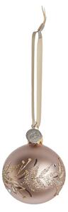 Lene Bjerre Cadelia bauble with leaf Ø6 cm powder-light gold