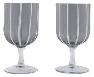 OYOY Mizu wine glass 2-pack Grey-white