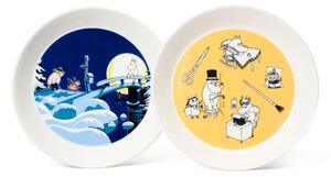 Arabia Moomin plate set Office & Winternight Ø19 cm