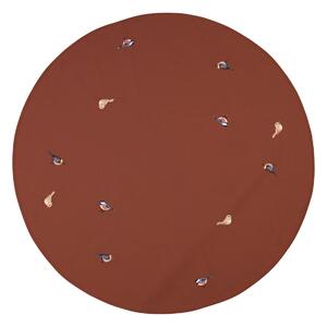 Broste Copenhagen Bird Christmas tree rug Smoked paprika