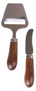 Sagaform Astrid cheese slice and butter knife Brown-silver