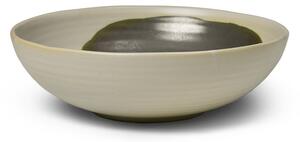 Ferm LIVING Omhu bowl large ⌀28 cm off white-charcoal