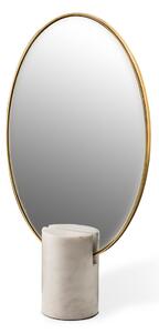 POLSPOTTEN Oval Marble table mirror White