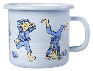 Muurla Emil in Lönneberga enamel mug 2.5 dl Light blue