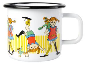 Muurla Pippi Longstocking enamel mug 3.7 dl White