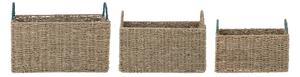 Bloomingville Fenter basket set of three Natural-green