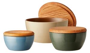 Bitz Bitz bowl set with lid Multi-wood