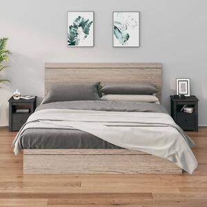 Bedside Cabinets 2 pcs Grey 40x35x49 cm Solid Wood Pine