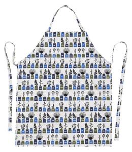Almedahls Persons spice cabinet apron small pattern Blue