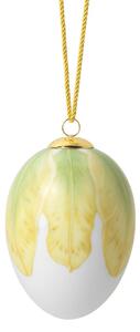 Royal Copenhagen Royal Copenhagen Tulpan large Easter egg hanging 2023 Yellow-green