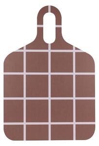 Muurla Checks & Stripes tray 30x44 cm Brown-beige