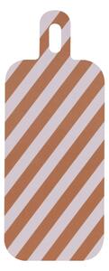 Muurla Checks & Stripes tray 13x33 cm Amber-grey