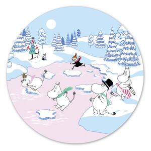 Opto Design Moomin trivet winter 2022 Ø21 cm Blue-white-pink