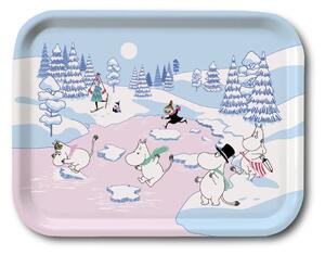 Opto Design Moomin tray winter 2022 20x27 cm Blue-white-pink