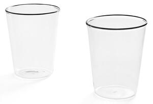 HAY Rim glass 30 cl 2-pack clear Black