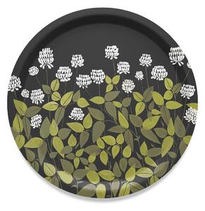 Arvidssons Textil Ängsmark tray Ø31 cm Green-black