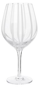 Broste Copenhagen Stripe red wine glass 65 cl Clear-white stripes