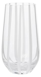 Broste Copenhagen Stripe drinking glass 55 cl Clear-white stripes