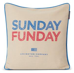 Lexington Sunday Funday Printed pillowcase 50x50 cm Beige-blue-pink
