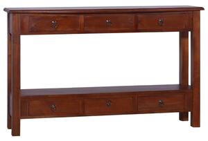 Console Table Classical Brown 120x30x75 cm Solid Mahogany Wood