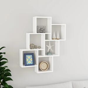 Wall Cube Shelf White 78x15x93 cm Engineered Wood