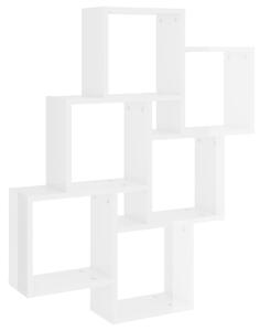 Wall Cube Shelf High Gloss White 78x15x93 cm Engineered Wood