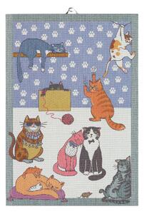 Ekelund Linneväveri Cats fun kitchen towel 35x50 cm