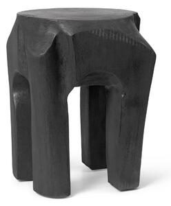 Ferm LIVING Root stool Ø30x40 cm Black stained