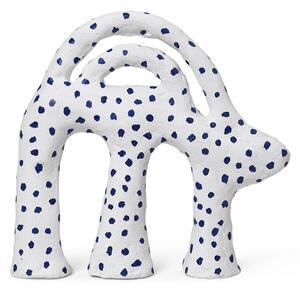 Ferm LIVING Mumbo sculpture 14,5x18,5 cm White-blue