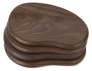 Ferm LIVING Cairn butter boards tray 4-pieces Dark Brown