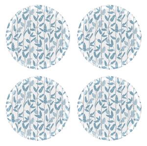 Åry Home Mougli Blue coaster Ø11 cm 4-pack Blue-white