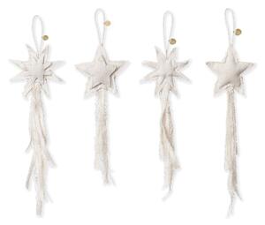 Ferm LIVING Vela Star Ornaments Christmas tree decoration 4 pieces Natural