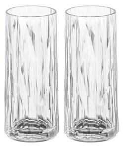 Koziol Club No. 3 long drink glass plastic 25 cl 2-pack Crystal clear