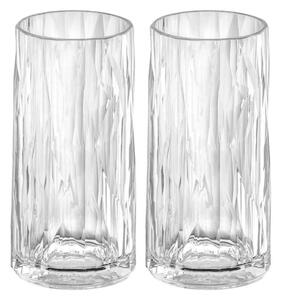 Koziol Club No. 8 drinking glass plastic 30 cl 2-pack Crystal clear