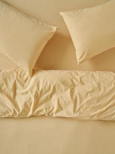 Butter Yellow Washed Cotton Percale Duvet Cover | Single | Piglet in Bed